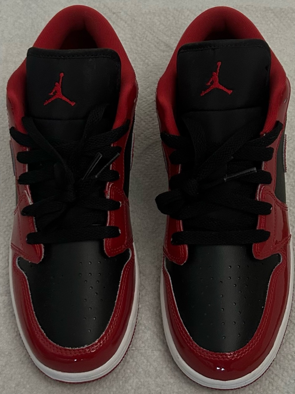 Nike Jordan Low Top Sneakers - Black and Red
